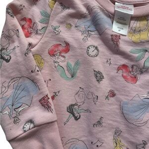 💎💕Disney Pink Princess Patterned Sweatshirt | Like New | Disney Girls